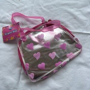 Plastic Heart Printed Shoulder Bag
